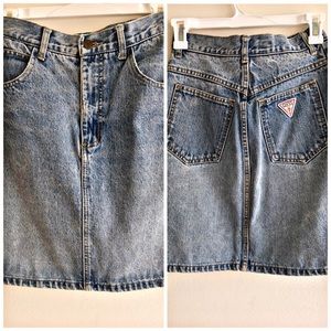 Vintage High Waisted Denim Skirt